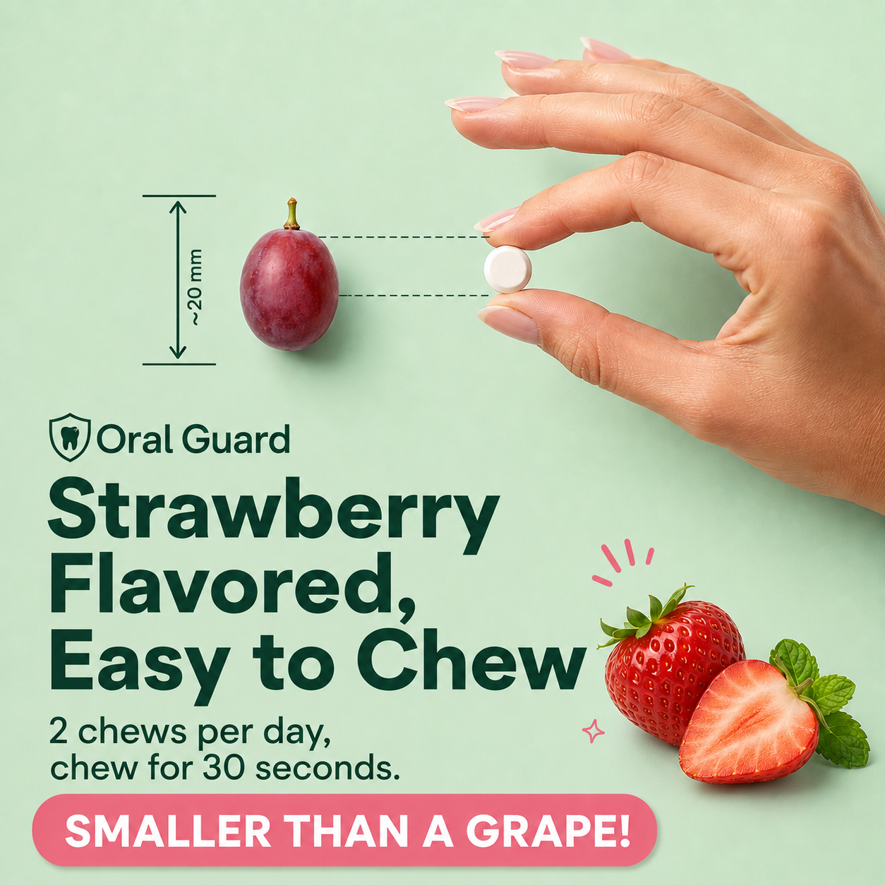 Strawberry Flavored Oral Defense Chews
